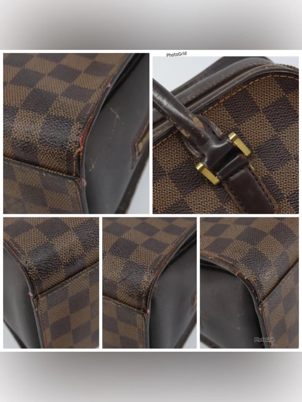 LOUIS VUITTON Triana Handbag Damier Ebene Vintage Y2K 90s